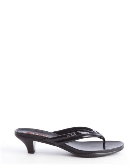 prada kitten heel thong sandal|prada kitten heels women.